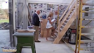 Nasty Young Fixture Pussy fucked by grandpa Utopian Old Young Porn Vid