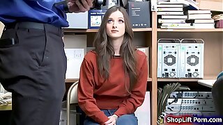Teen safe-cracker pussy rammed by officer